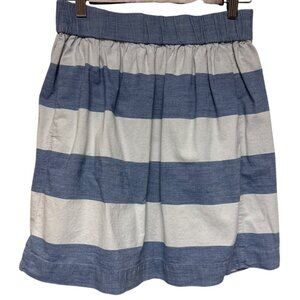Gap Women's Skirt Blue White Stripe Preppy Coastal Unlined Pockets Size Small